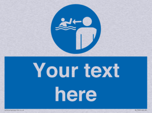 Custom mandatory keep children under supervision in the aquatic environment